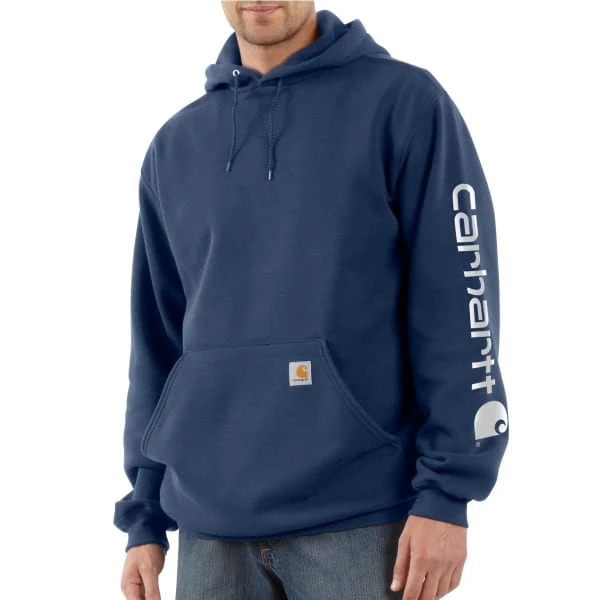 CARHARTT Men's Midweight Hooded Logo Sweatshirt 4 CARHARTT Men's Midweight Hooded Logo Sweatshirt - Image 2