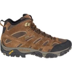 MERRELL Men's Moab 2 Mid Waterproof Hiking Boots, Earth, Wide -Fashion Clothing Store 2023811 201 alt1