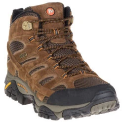 MERRELL Men's Moab 2 Mid Waterproof Hiking Boots, Earth, Wide -Fashion Clothing Store 2023811 201 alt9