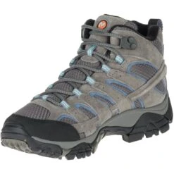 MERRELL Women's Moab 2 Mid Waterproof Hiking Boots, Granite -Fashion Clothing Store 2024319 003 alt3
