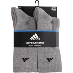 ADIDAS Men's Athletic Crew Socks, 6 Pack 8 ADIDAS Men's Athletic Crew Socks, 6 Pack -Fashion Clothing Store 2025811 004 alt2