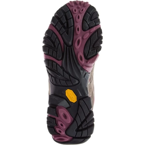MERRELL Women's Moab 2 Mid Waterproof Hiking Boots, Boulder/ Blush 5 MERRELL Women's Moab 2 Mid Waterproof Hiking Boots, Boulder/ Blush - Image 3