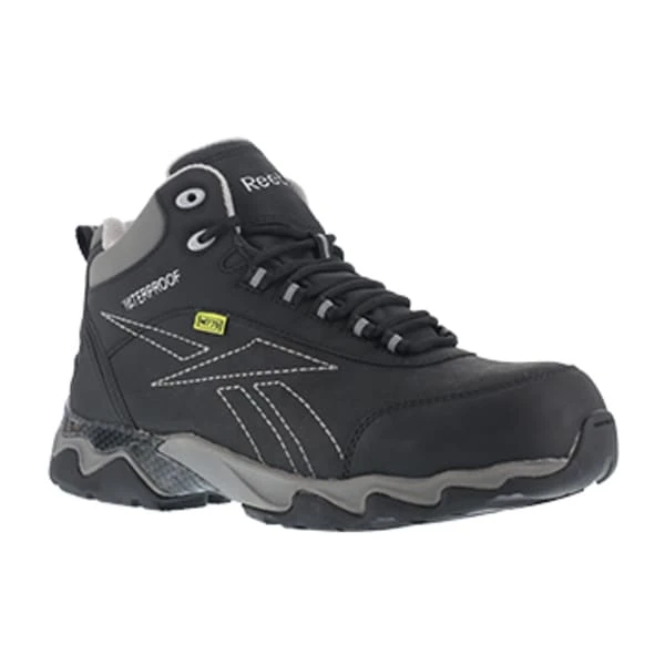 REEBOK WORK Women's Beamer Composite Toe Internal Met Guard Waterproof Athletic Hiker, Black/Grey 3 REEBOK WORK Women's Beamer Composite Toe Internal Met Guard Waterproof Athletic Hiker, Black/Grey