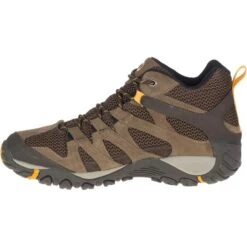 MERRELL Men's Alverstone Mid Waterproof Hiking Boots -Fashion Clothing Store 2058038 201 alt2