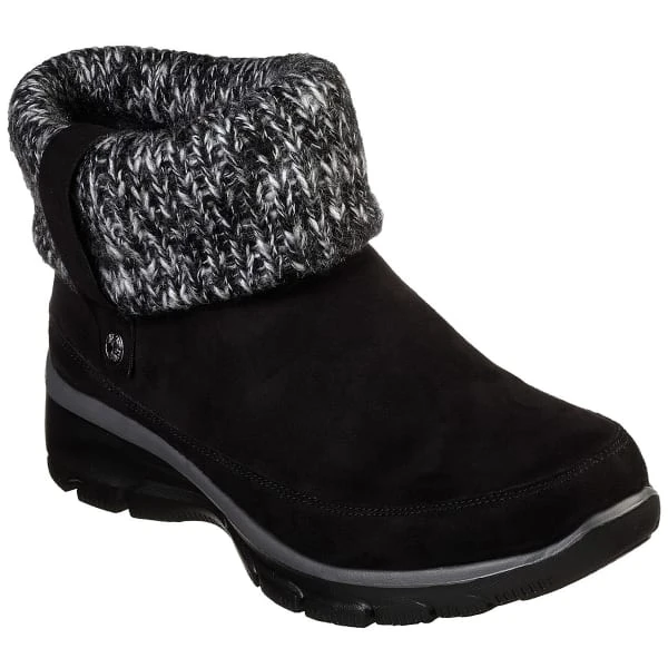 SKECHERS Women's Easy Going Heighten Fold Over Knit Collar Bootie 3 SKECHERS Women's Easy Going Heighten Fold Over Knit Collar Bootie