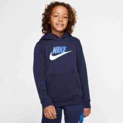 NIKE Boys' Sportswear Club Fleece Hoodie -Fashion Clothing Store 2065013 402 alt2