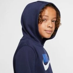 NIKE Boys' Sportswear Club Fleece Hoodie -Fashion Clothing Store 2065013 402 alt6