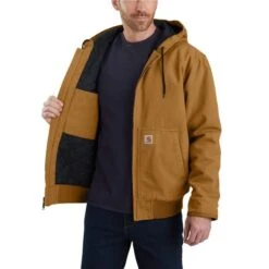 CARHARTT Men's Washed Duck Insulated Active Jacket -Fashion Clothing Store 2066938 230 alt5