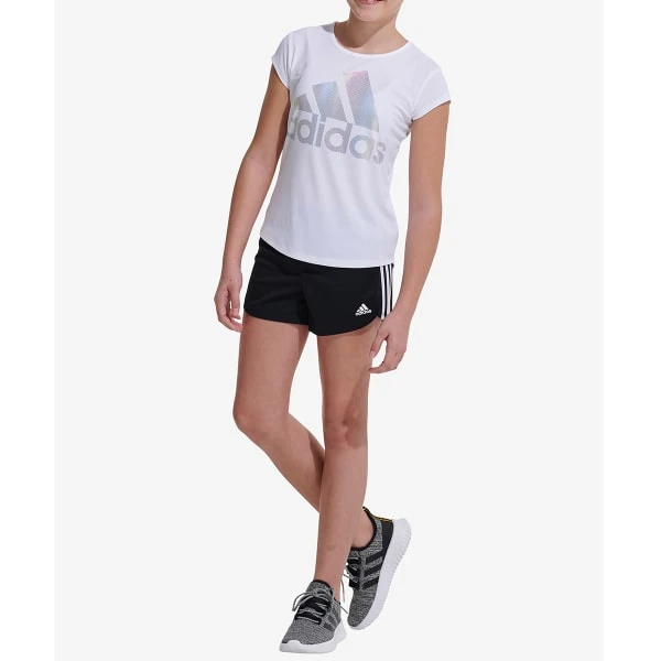 ADIDAS Girls' Climalite Rainbow Foil Short Sleeve Tee 7 ADIDAS Girls' Climalite Rainbow Foil Short Sleeve Tee - Image 5