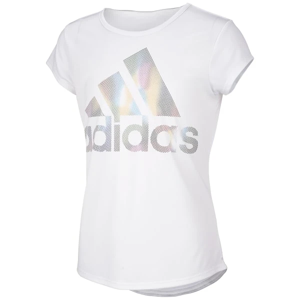 ADIDAS Girls' Climalite Rainbow Foil Short Sleeve Tee 3 ADIDAS Girls' Climalite Rainbow Foil Short Sleeve Tee