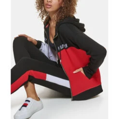 TOMMY HILFIGER SPORT Women's Zip Front Hoodie -Fashion Clothing Store 2075769 001 alt4
