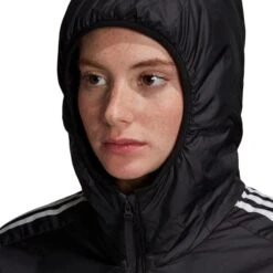 ADIDAS Women's Essentials Insulated Hoodie Jacket -Fashion Clothing Store 2076800 001 alt7