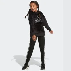 ADIDAS Girls' Fleece Hooded Pullover -Fashion Clothing Store 2076891 001 alt4