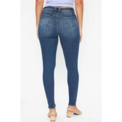 YMI Juniors' WannaBettaButt Vintage 1-Button Skinny Jeans 9 YMI Juniors' WannaBettaButt Vintage 1-Button Skinny Jeans -Fashion Clothing Store 2078091 405 alt2