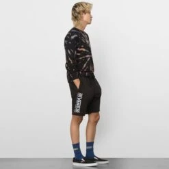 VANS Young Men's Sketchy Past Relaxed Fleece Shorts 8 VANS Young Men's Sketchy Past Relaxed Fleece Shorts -Fashion Clothing Store 2079488 001 alt2
