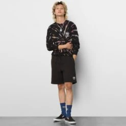 VANS Young Men's Sketchy Past Relaxed Fleece Shorts 9 VANS Young Men's Sketchy Past Relaxed Fleece Shorts -Fashion Clothing Store 2079488 001 alt3