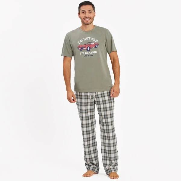 LIFE IS GOOD Putty Plaid Classic Sleep Pants 7 LIFE IS GOOD Putty Plaid Classic Sleep Pants - Image 5