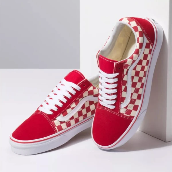 VANS Men's Primary Check Old Skool Shoes 7 VANS Men's Primary Check Old Skool Shoes - Image 5