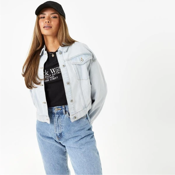 JACK WILLS Women's Amelia Cropped Denim Jacket 5 JACK WILLS Women's Amelia Cropped Denim Jacket - Image 3