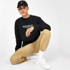 JACK WILLS Men's Strensham Crew Neck Sweatshirt -Fashion Clothing Store 2081092 001 alt3