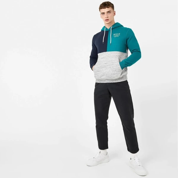JACK WILLS Men's Crewe Cut And Sew Panel Hoodie 6 JACK WILLS Men's Crewe Cut And Sew Panel Hoodie - Image 4