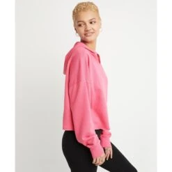 CHAMPION Juniors' Campus French Terry Split-Neck Hoodie -Fashion Clothing Store 2081383 607 alt3