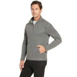 VAN HEUSEN Men's Essential 1/4-Zip Sweater Fleece -Fashion Clothing Store 2081635 006 alt2