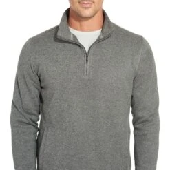 VAN HEUSEN Men's Essential 1/4-Zip Sweater Fleece -Fashion Clothing Store 2081635 006 alt3