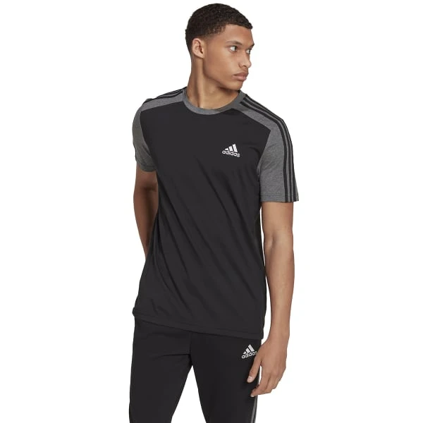 ADIDAS Men's Essential Melange Short-Sleeve Tee 4 ADIDAS Men's Essential Melange Short-Sleeve Tee - Image 2