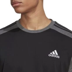 ADIDAS Men's Essential Melange Short-Sleeve Tee 12 ADIDAS Men's Essential Melange Short-Sleeve Tee -Fashion Clothing Store 2081655 001 alt4