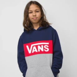 VANS Kids' Colorblock Pullover Hoodie -Fashion Clothing Store 2082457 402 alt2