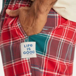 LIFE IS GOOD Men's Holiday Plaid Classic Sleep Pants -Fashion Clothing Store 2082632 601 alt3