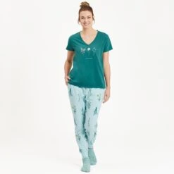LIFE IS GOOD Women's Wildflowers Snuggle-Up Sleep Joggers -Fashion Clothing Store 2082679 430 alt5