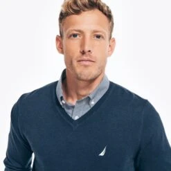 NAUTICA Men's Navtech V-Neck Sweater 8 NAUTICA Men's Navtech V-Neck Sweater -Fashion Clothing Store 2082690 402 alt2