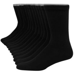 HANES Men's Ultimate Crew Socks, 12-Pack