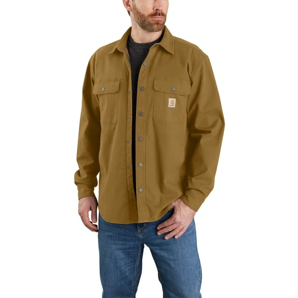 CARHARTT Men's Ruffed Flex Relaxed Fit Fleece-Lined Shirt Jacket 4 CARHARTT Men's Ruffed Flex Relaxed Fit Fleece-Lined Shirt Jacket - Image 2