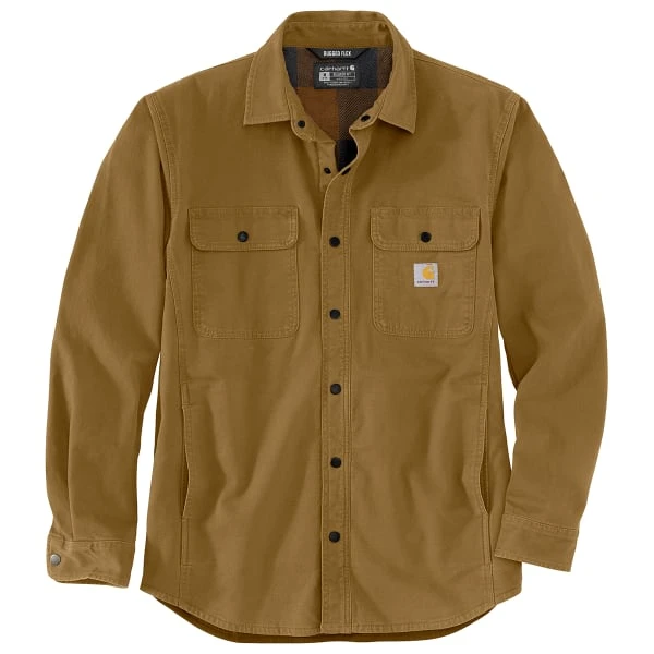 CARHARTT Men's Ruffed Flex Relaxed Fit Fleece-Lined Shirt Jacket 3 CARHARTT Men's Ruffed Flex Relaxed Fit Fleece-Lined Shirt Jacket