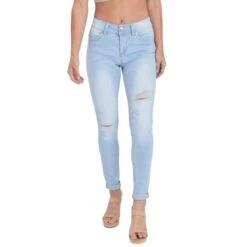 YMI Juniors' WannaBettaButt Mid-Rise Ankle Jeans