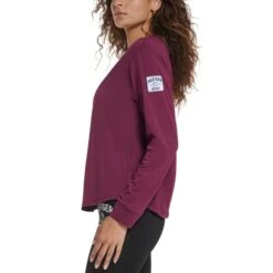 TOMMY HILFIGER Women's Long-Sleeve Relaxed Fit Ghost Logo Tee -Fashion Clothing Store 2083070 501 alt2