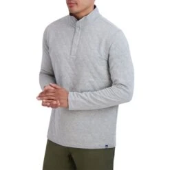 CHAPS Men's Quilted Mock Neck Pullover -Fashion Clothing Store 2083311 006 alt2