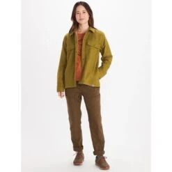 MARMOT Women's Ridgefield Heavyweight Sherpa-Lined Flannel Jacket -Fashion Clothing Store 2083629 315 alt5