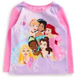 DISNEY Girls' Princesses Long-Sleeve Pajamas, 2-Piece Set -Fashion Clothing Store 2084058 607 alt2