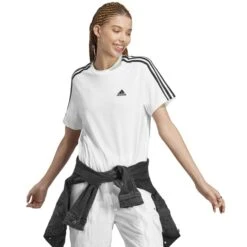ADIDAS Women's Essentials Single Jersey Short-Sleeve Crop -Fashion Clothing Store 2084514 101 alt5