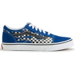 VANS Little Boys' Old Skool Reflect Check Flame Shoes -Fashion Clothing Store 2085443 408 alt1