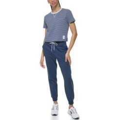 TOMMY HILFIGER Women's Cropped Short-Sleeve Crew -Fashion Clothing Store 2085560 402 alt3