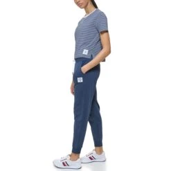 TOMMY HILFIGER Women's Cropped Short-Sleeve Crew -Fashion Clothing Store 2085560 402 alt4