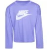 NIKE Girls' Cloud Wash Long-Sleeve Tee -Fashion Clothing Store 2085790 406 main