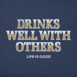 LIFE IS GOOD Men's Drinks Well W/ Others Short-Sleeve Crusher Tee 5 LIFE IS GOOD Men's Drinks Well W/ Others Short-Sleeve Crusher Tee -Fashion Clothing Store 2086088 403 alt1