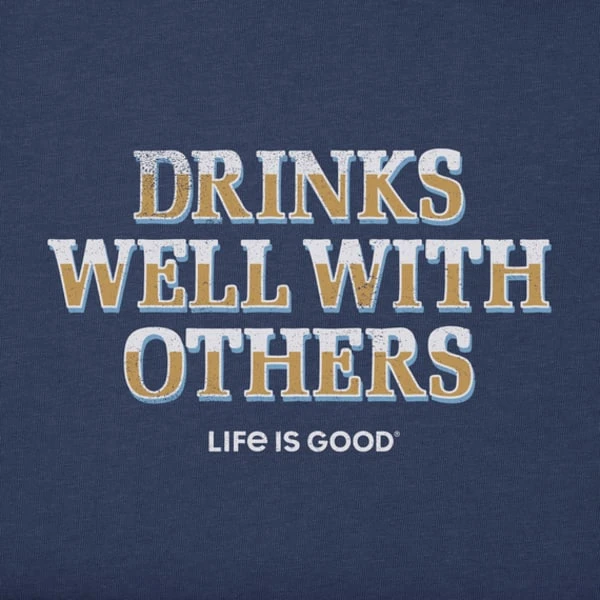 LIFE IS GOOD Men's Drinks Well W/ Others Short-Sleeve Crusher Tee 4 LIFE IS GOOD Men's Drinks Well W/ Others Short-Sleeve Crusher Tee - Image 2