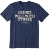 LIFE IS GOOD Men's Drinks Well W/ Others Short-Sleeve Crusher Tee 2 LIFE IS GOOD Men's Drinks Well W/ Others Short-Sleeve Crusher Tee -Fashion Clothing Store 2086088 403 main